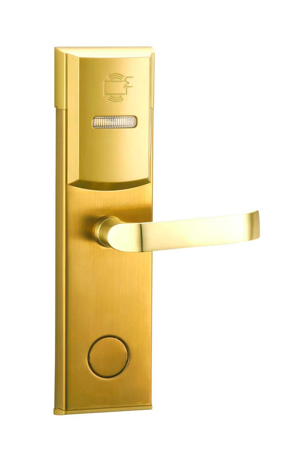 Modern hotel kártyás ajtózár arany színben